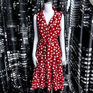 Jessica Howard Red with White Polka Dots Dress